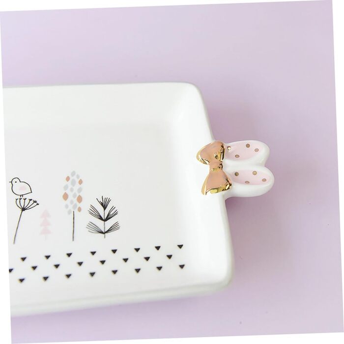 Керамічна сервірувальна тарілка з малюнком кролика 35,5 х 15 см ROMISBABA