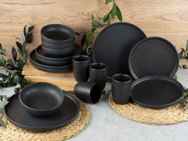Набір посуду на 4 персони, 16 предметів, чорний Uno Creatable