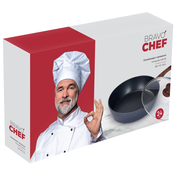 Сковорода Bravo Chef глубокая 24 см. (6815603)