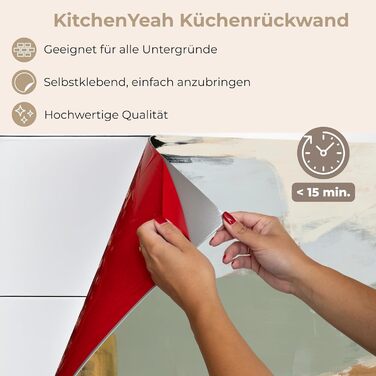 Кухонний фартух 80x300 см Самоклеючий настінний захисний екран для кухні Кухонний фартух Кухонні фасади Кухонні фартухи Кухонна стіна - Абстрактна (Колір - Абстрактна, 80 x 150 см)