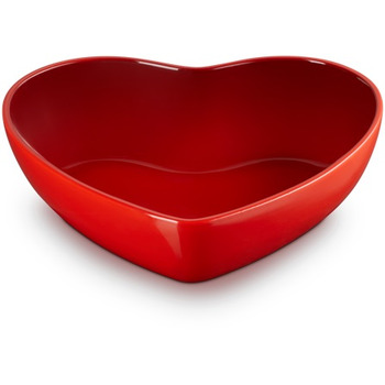 Блюдо сервировочное в форме сердца 30 см, красное Heart Le Creuset