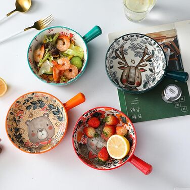 Керамічна супова миска з ручками 650 мл XNSHUN