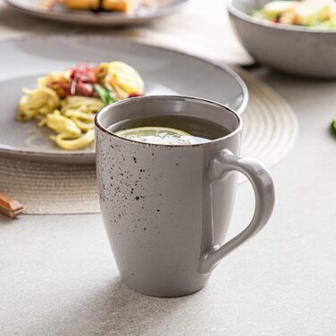 Набір столового посуду на 12 персон, 48 предметів, сірий NAVIA Vancasso