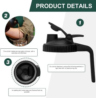 Глечик скляний з кришкою 2 шт 1,8 л Liuruiyu