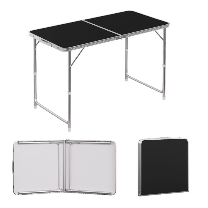 Кемпинговый стол 120x60 см черный WOLTU