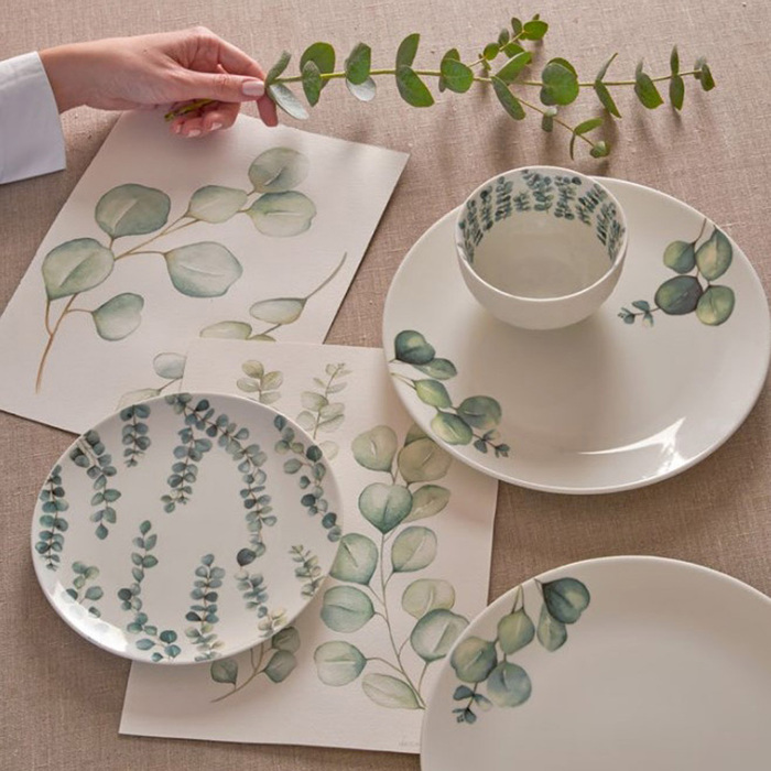 Тарелка для салата La Porcellana Bianca SEMPREVERDE, фарфор, диам. 21 см