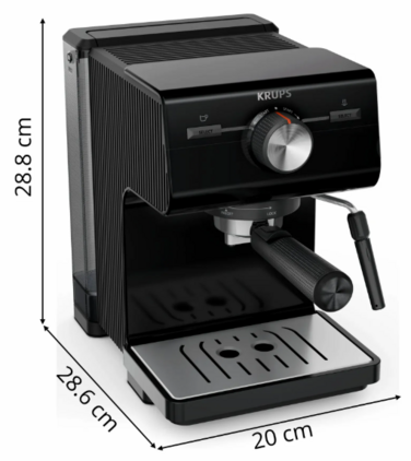 Кавоварка еспресо Krups XP381810 OPIO BLK (7076115)
