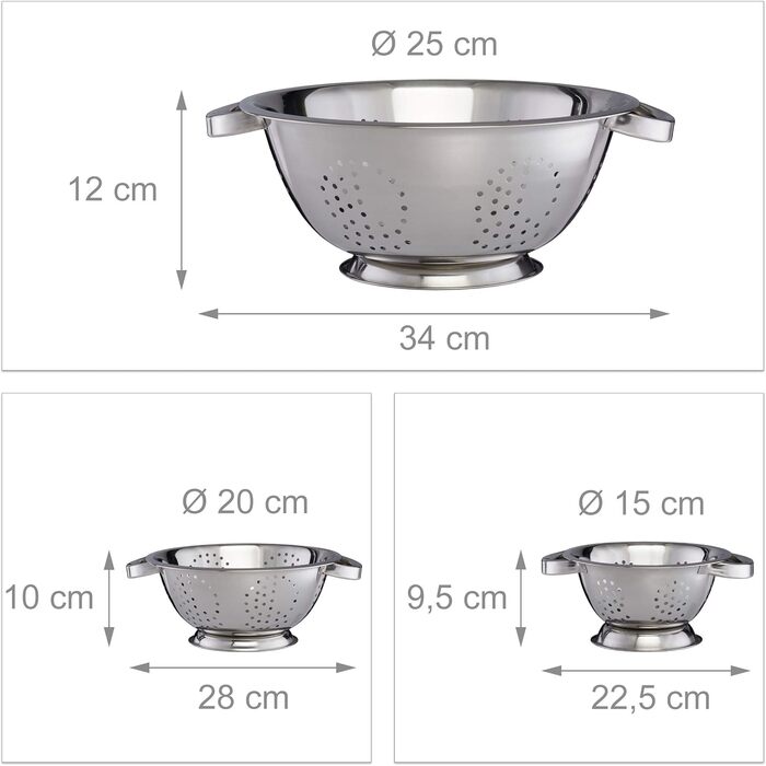 Набір сит-друшляк Relaxdays