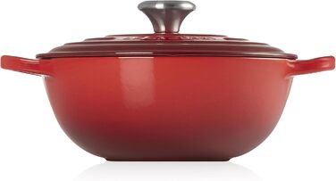 Чавунна каструля Le Creuset Signature, 24 см, 4,1 л, для всіх типів плит та індукції (Вишнево-червоний)
