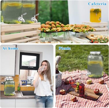 Стеклянный диспенсер для напитков 4 л Berglander