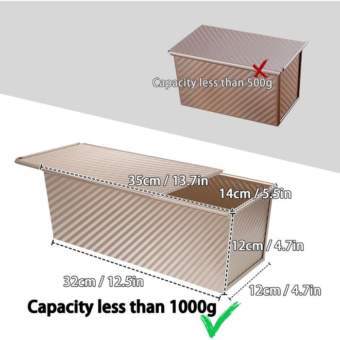 Форма для випікання хліба 1000 г з кришкою, 35x14x12 см Lonely high heels