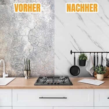 Стінові панелі AS Country Stone під мармур 60x120 см ПВХ-облицювання стіни з пластикових панелей для кухні, ванної кімнати тощо Панель кухонного фартуха (, Ice Berg Grey)