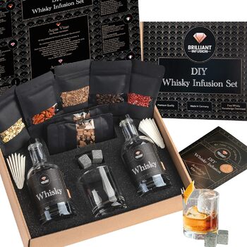 Подарочный набор для виски, вкл. аксессуары для дегустации виски, камни для виски и бокал для виски, Brilliant Infusion