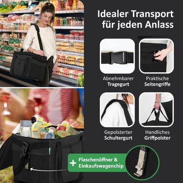 Складана водонепроникна термосумка 30 л чорна COTTARA