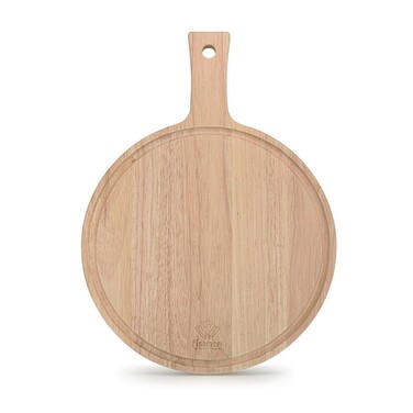Обробна дошка кругла Fissman з ручкою 40x30x1,5 см гівея (8069)
