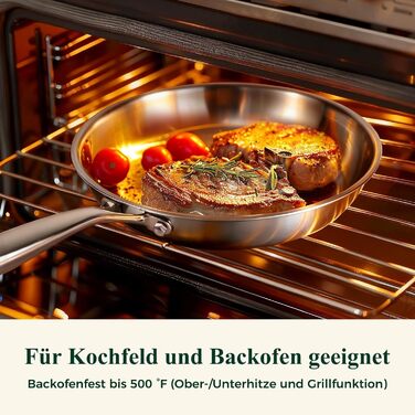 Набір сковорідок з нержавіючої сталі 20/26/30 см Terlulu