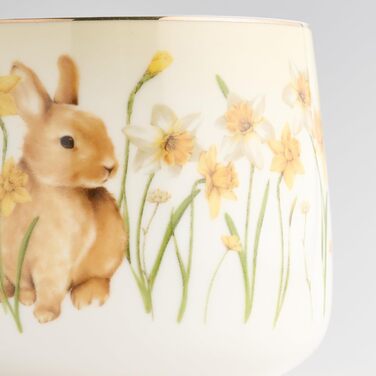 Порцелянова кружка home&you Daffelisbunny, 400 мл, 9x10x13 см, кавова кружка, пасхальна кружка для кави або чаю, кавник, весняна прикраса для столу та вітальні, пасхальна прикраса