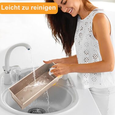 Форма для выпечки тостов 1000 г с крышкой, ‎33 x 13 x 12 см золотистая Hikaproligt