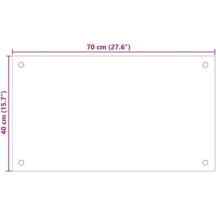 Прозрачный кухонный передник 70 x 40 см vidaXL