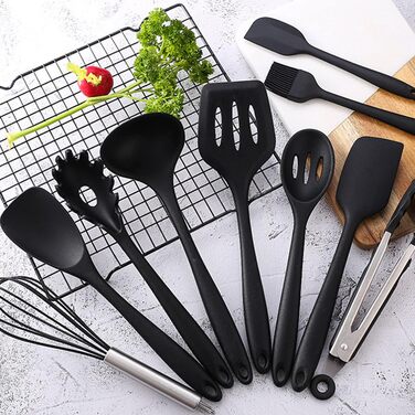 Набір кухонного приладдя, 49 предметів, чорний TAVADA