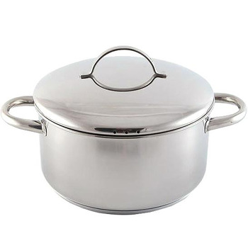 Каструля зі сталевою кришкою Fissman VENERA 24x12 см на 5,4 л (5204)