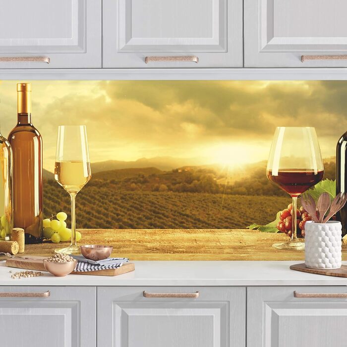 Самоклеючий бризкозахисний екран для кухонної плити 140 х 40 см micasia