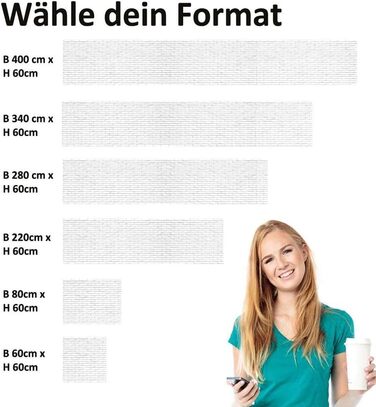 Самоклеюча кухонна панель - матова, преміальна бризкозахисна плівка 0,4 мм як доступна альтернатива склу, легке встановлення та очищення - висота 60 см - Дизайн Світло-сірий мармур 180 x 60 см (Біла плитка, Ш 60 см x В 60 см, 0,2 мм)