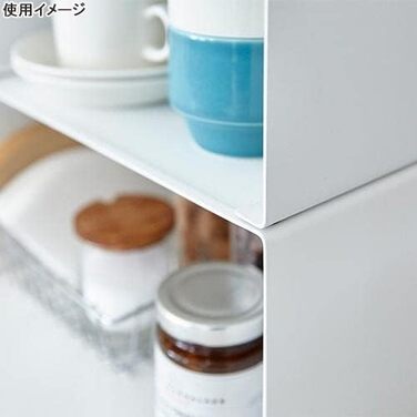 Штабельована кухонна полиця Yamazaki 3791 TOWER, біла, сталева, мінімалістичний дизайн