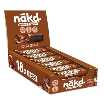 Батончики из фруктов и орехов 18 x 35 г какао Nakd