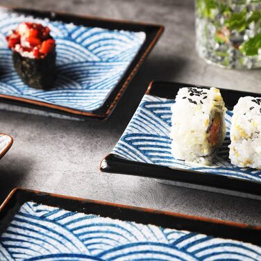 Набір посуду для суші на 2 персони, 10 предметів, Синя хвиля Artcome