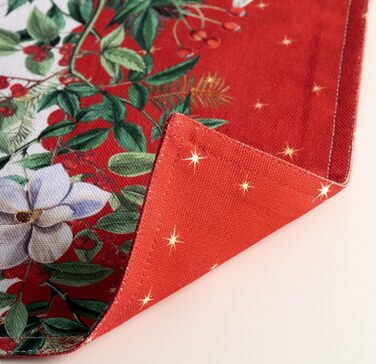 Бавовняні килимки для серветок, набір з 4 шт. , декоративні килимки для серветок, пасхальні килимки, що миються, для свят, вечерь, весни, літа (33 см x 48 см) (076 - Noel), 39Hermine 100