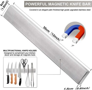 Магнитный держатель для ножей 30 см Ninonly