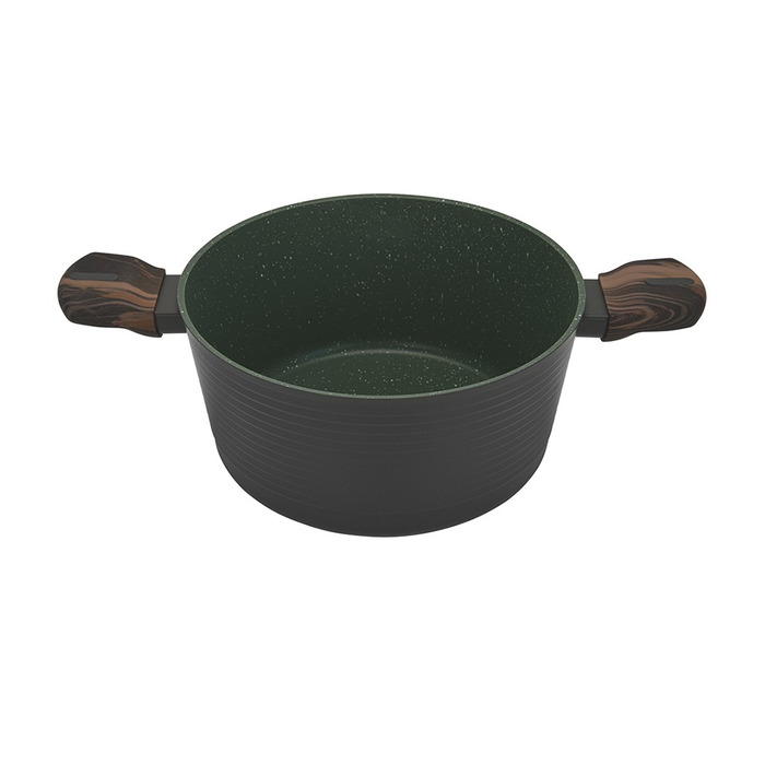 Кастрюля Fissman 24x12 см/4,6 л CUISINE со стеклянной крышкой алюминий с антипригарным покрытием (14593)