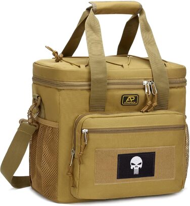 Тактична сумка для ланчу для чоловіків 12,3 л коричнева Bunnychic