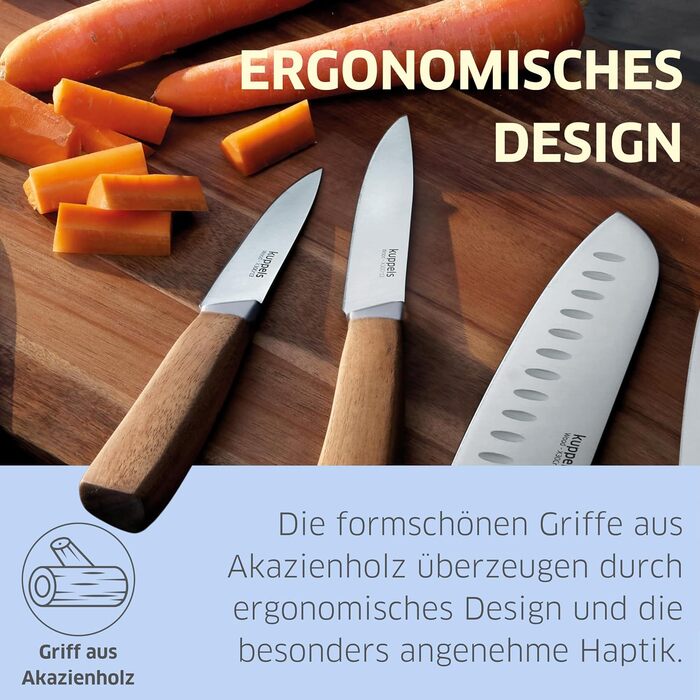 Набір кухонних ножів 3 предмета Kuppels