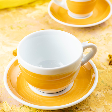 35114 Чашка espresso 75 мл Yellow stroke B 'Verona Millecolori Hand Painted Brush stroke B Yellow wi