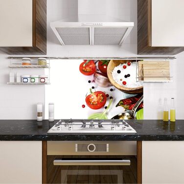 Стеклянная панель кухонного фартука 80х60 см GRAZDesign