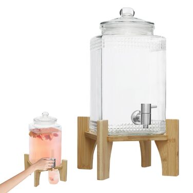 Скляний диспенсер для напоїв 5 л DHQCQL
