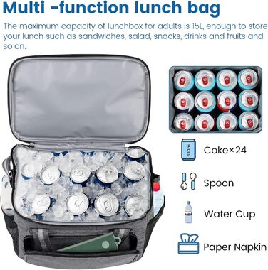 Термосумка 15 л сіра DUNSOO