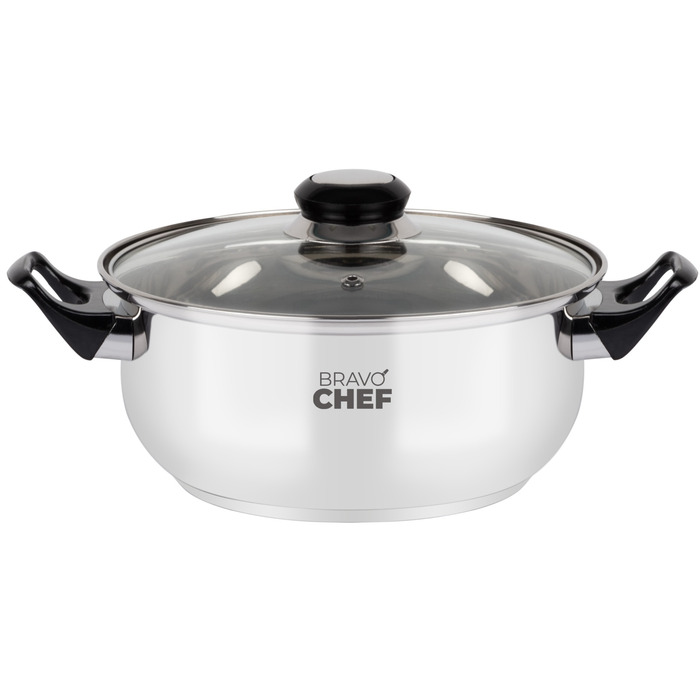 Кастрюля Bravo Chef 18 см (1.6 л) с бакелитовыми ручками (6811077)