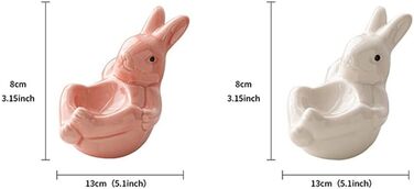 Набір із 2 чашок для яєць у формі лежачого кролика ARFUKA