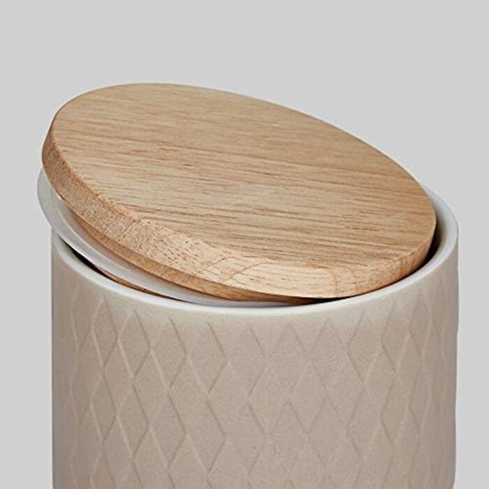 Керамические банки для хранения с деревянными крышками 4 предмета Springlane Kitchen