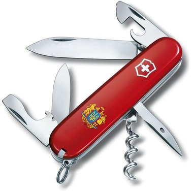 Ніж Victorinox Spartan Ukraine 91мм/12функ/черв /Великий Герб України