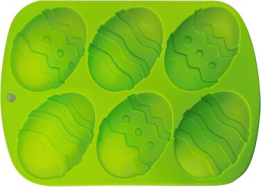 Форма для випікання пасхальних яєць з 3 частин, форма для торта, 6 решіток, силіконова форма для пасхальних яєць, силіконова форма для пасхальних яєць, 3D форма для мила, силіконова форма для випікання пасхальних яєць, лоток для шоколаду, цукерок, бомбочо