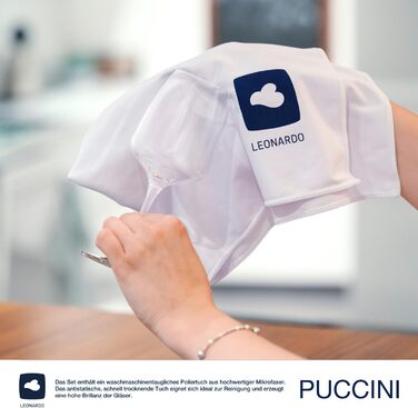 Келихи для рислінгу LEONARDO HOME PUCCINI (набір з 6 шт.) Келихи для вина, стійкі до подряпин (400 мл) Можна мити в посудомийній машині та довговічні Вічні келихи для білого вина Сучасний дизайн Келих для рислінгу Puccini 069540 6 келихів (келих для рислі
