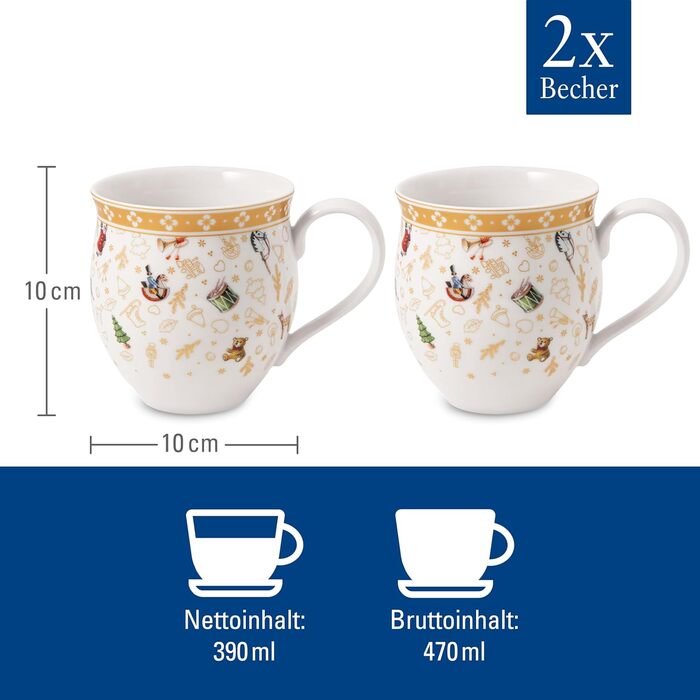 Набор кружек с ручками 0,4 л, 2 предмета Toys Delight Villeroy & Boch