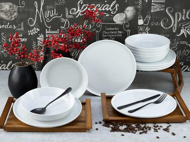 Набор тарелок на 6 персон, 12 предметов, белый Chef Collection Creatable