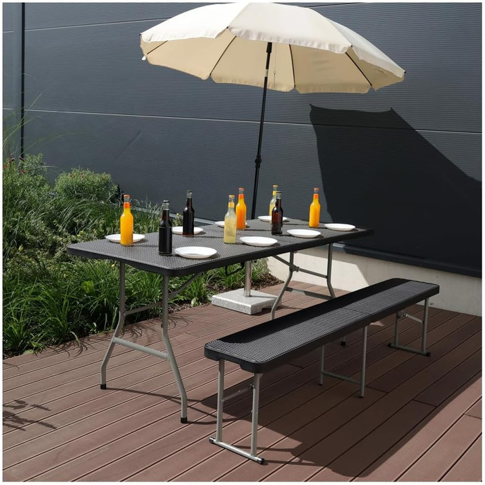 Набор стола и 2 скамейки для кемпинга novaterra