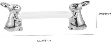 Керамічний піднос з милим кроликом срібний VICASKY