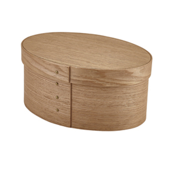 Хлібниця овальна дерев'яна з кришкою 20*14.5*h 9 см, Light Wood Veneer, Genware